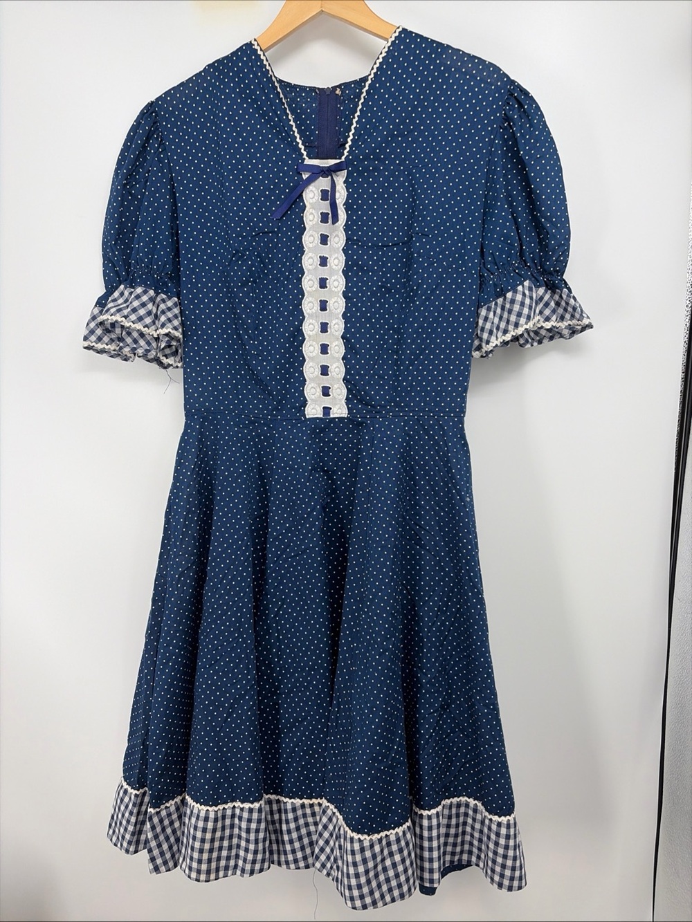 Vintage Kate Schorer Square Dance Dress Prairie Rockabilly Cottagecore L/XL